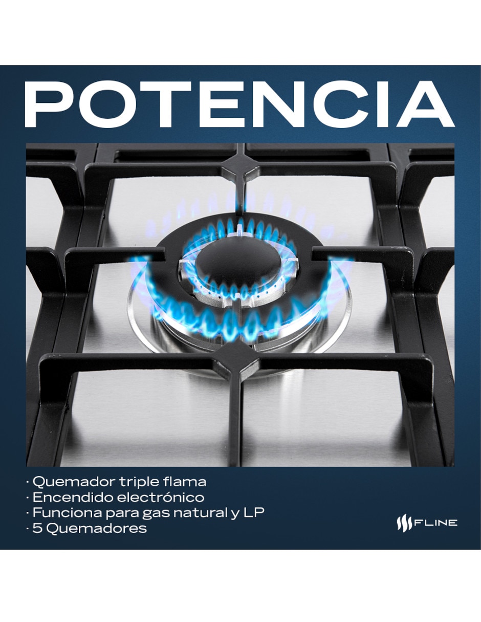 Parrilla a gas lp empotrable lund 5