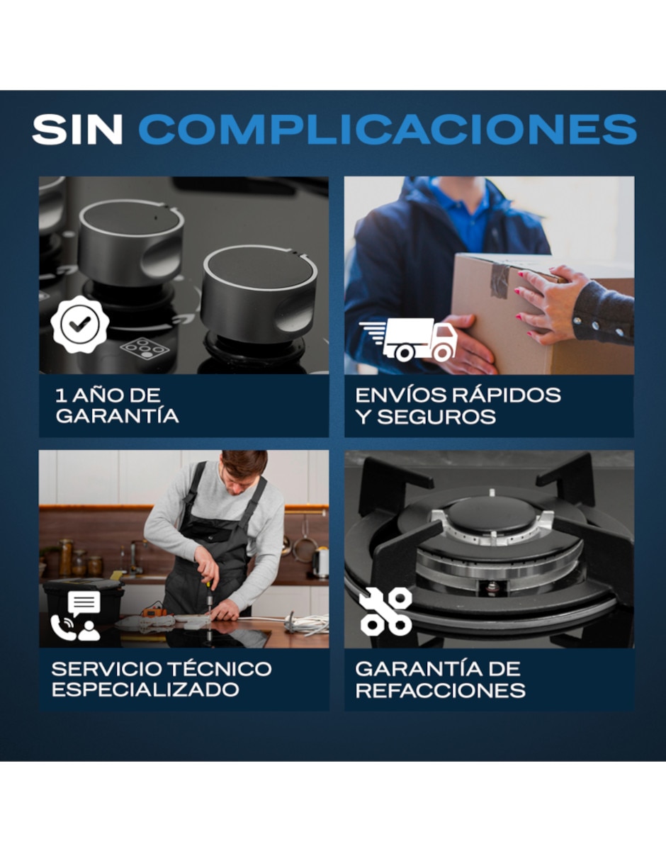 Parrilla a gas lp empotrable lund 7
