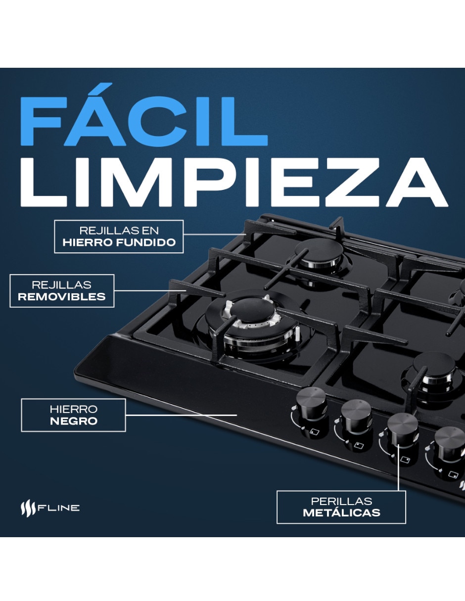 Parrilla a gas lp empotrable riga 3