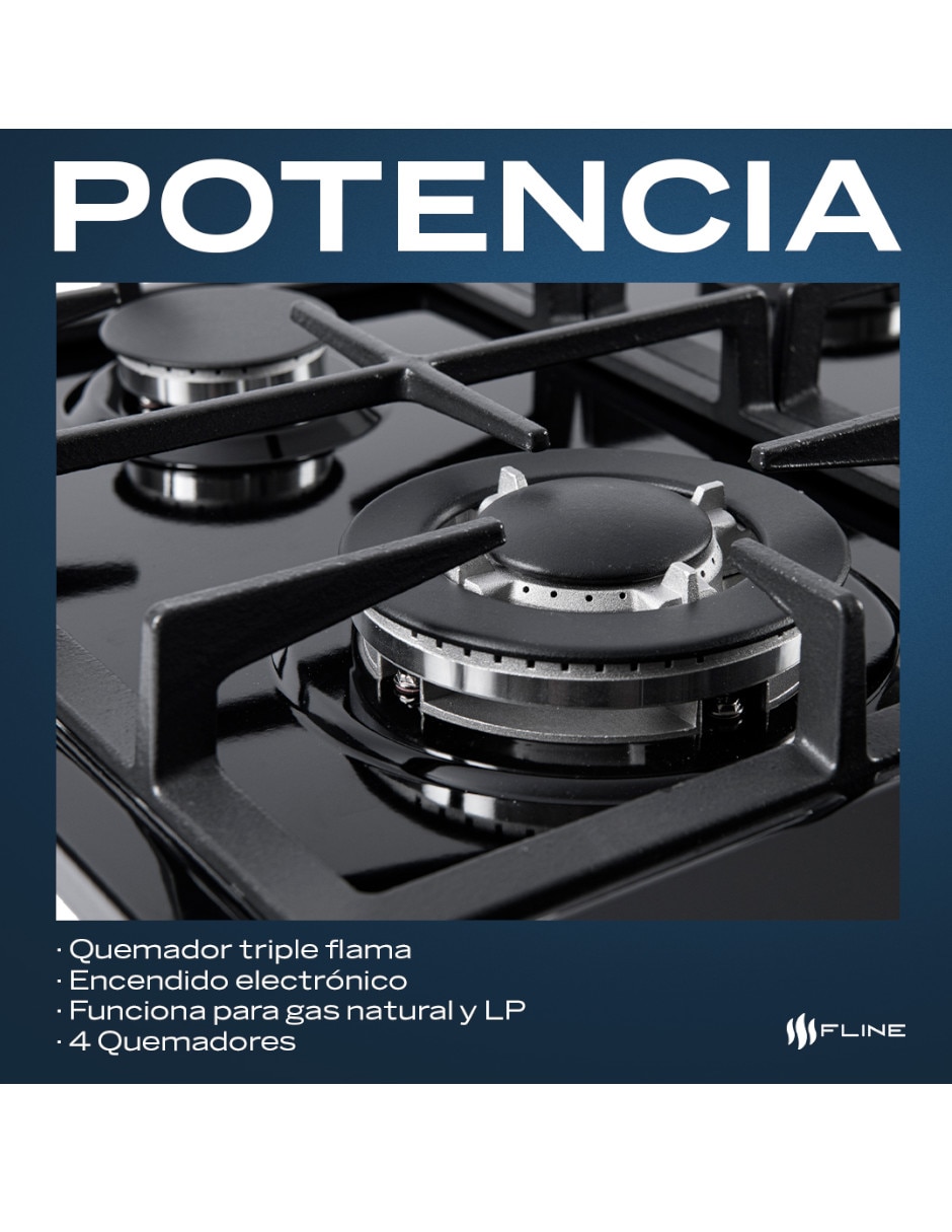 Parrilla a gas lp empotrable riga 4