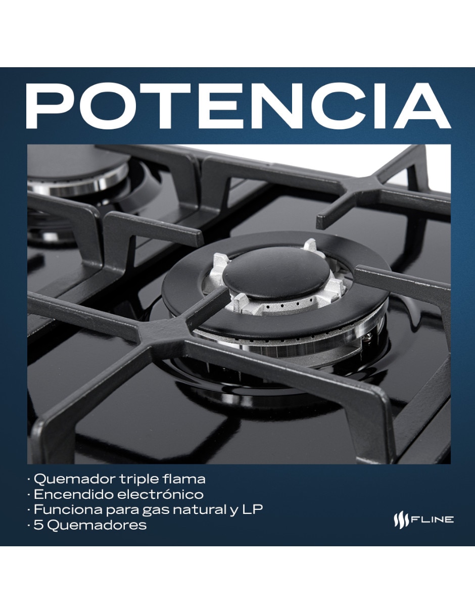 Parrilla a gas lp empotrable riga 4