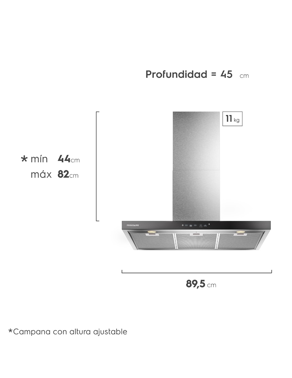 Campana de pared FJWL904EXI de acero inoxidable 2