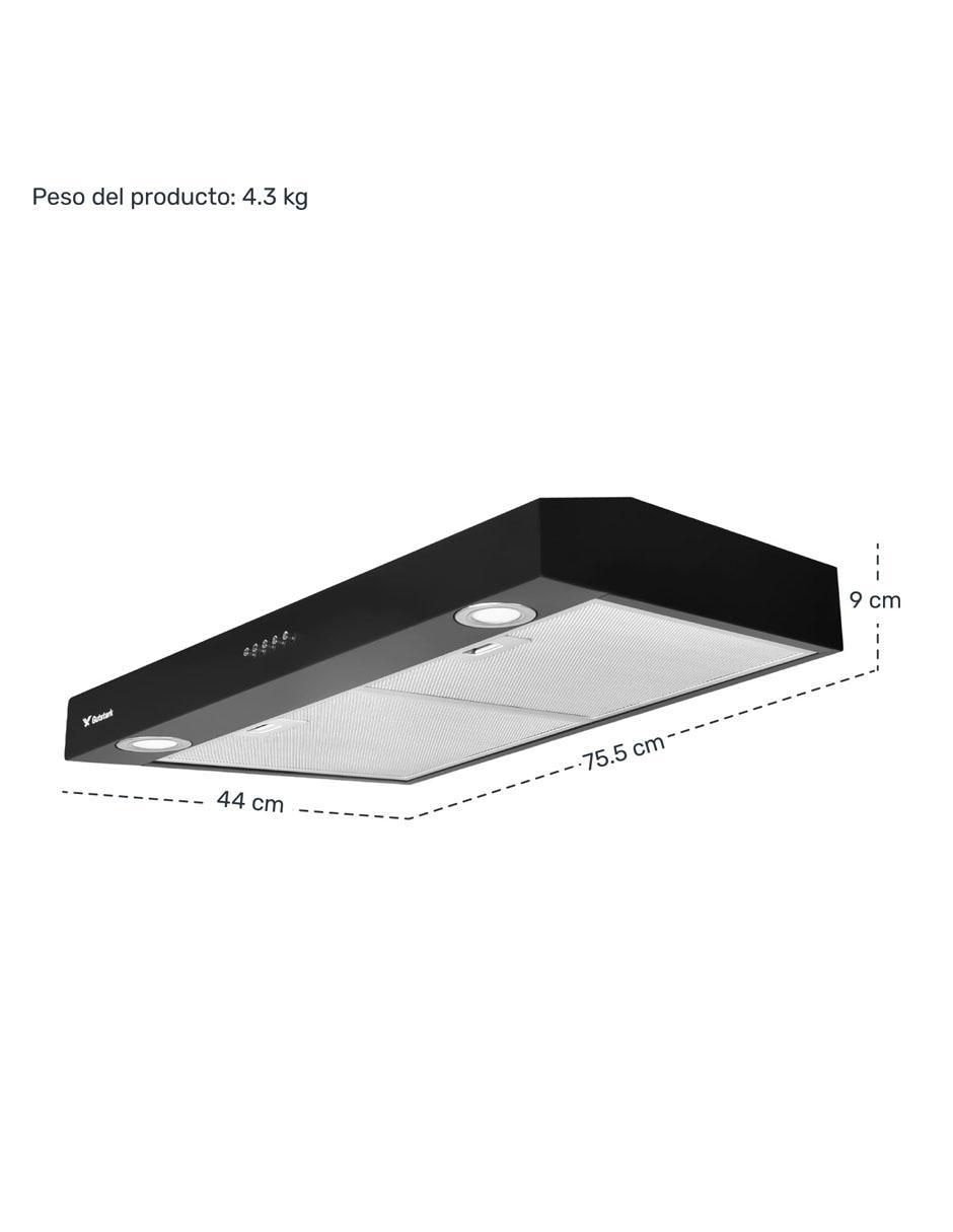 Campana plana MKZ-CAMPA76SLIMN de acero inoxidable 6