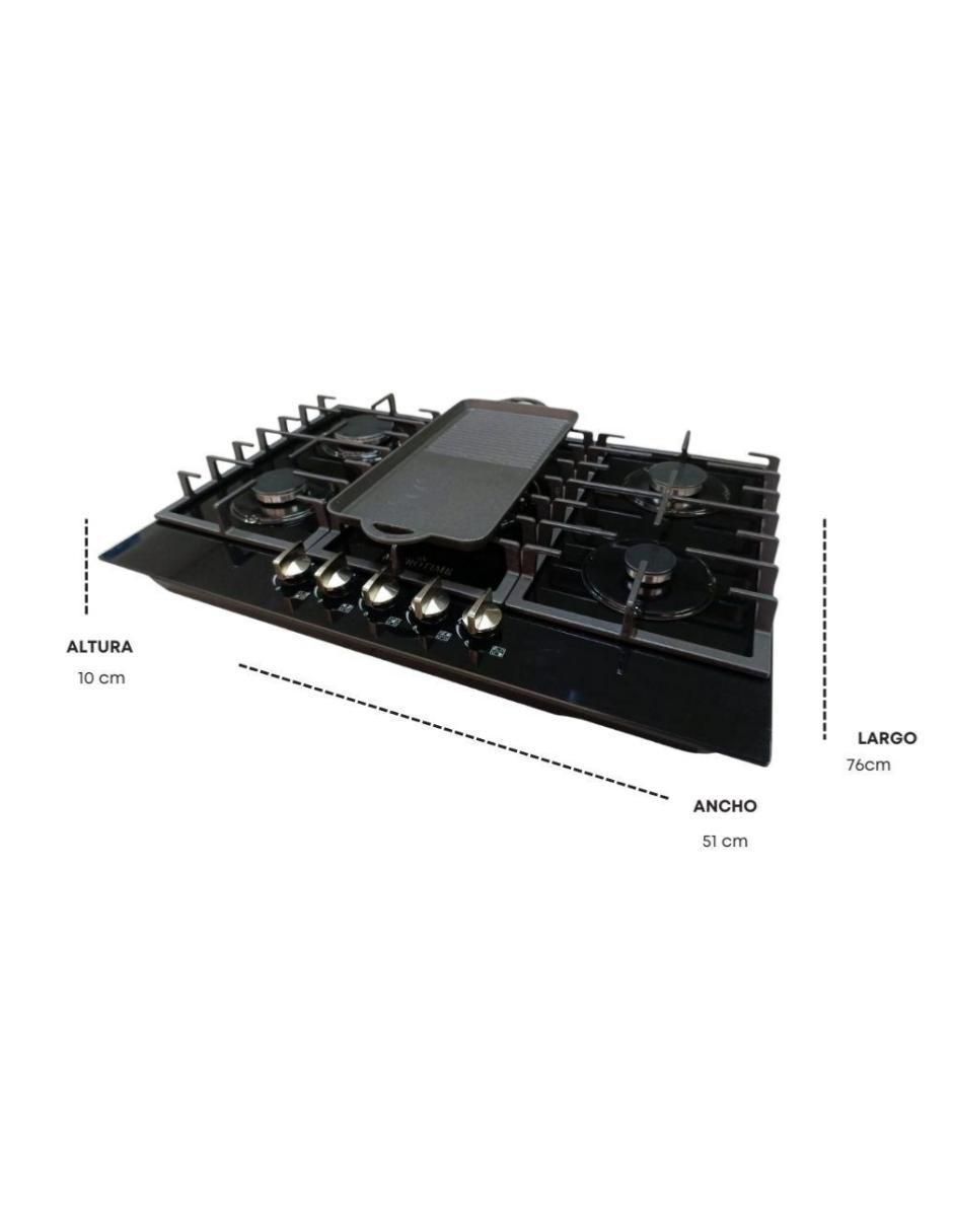 Parrilla a gas lp empotrable con comal 4