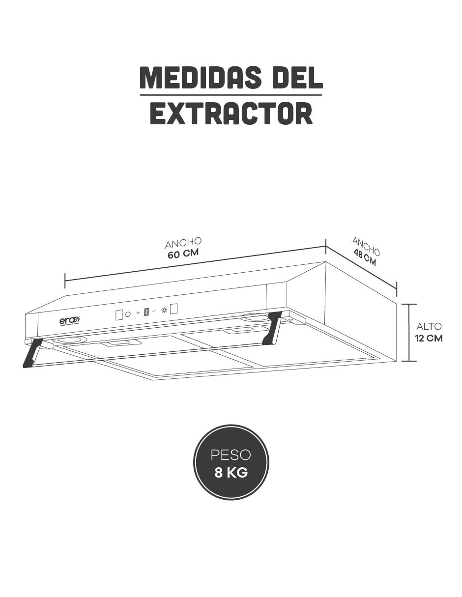 Campana de pared EC-180-60 de acero inoxidable 3