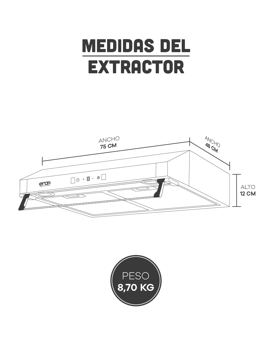Campana de pared EC-180-75 de acero inoxidable 3