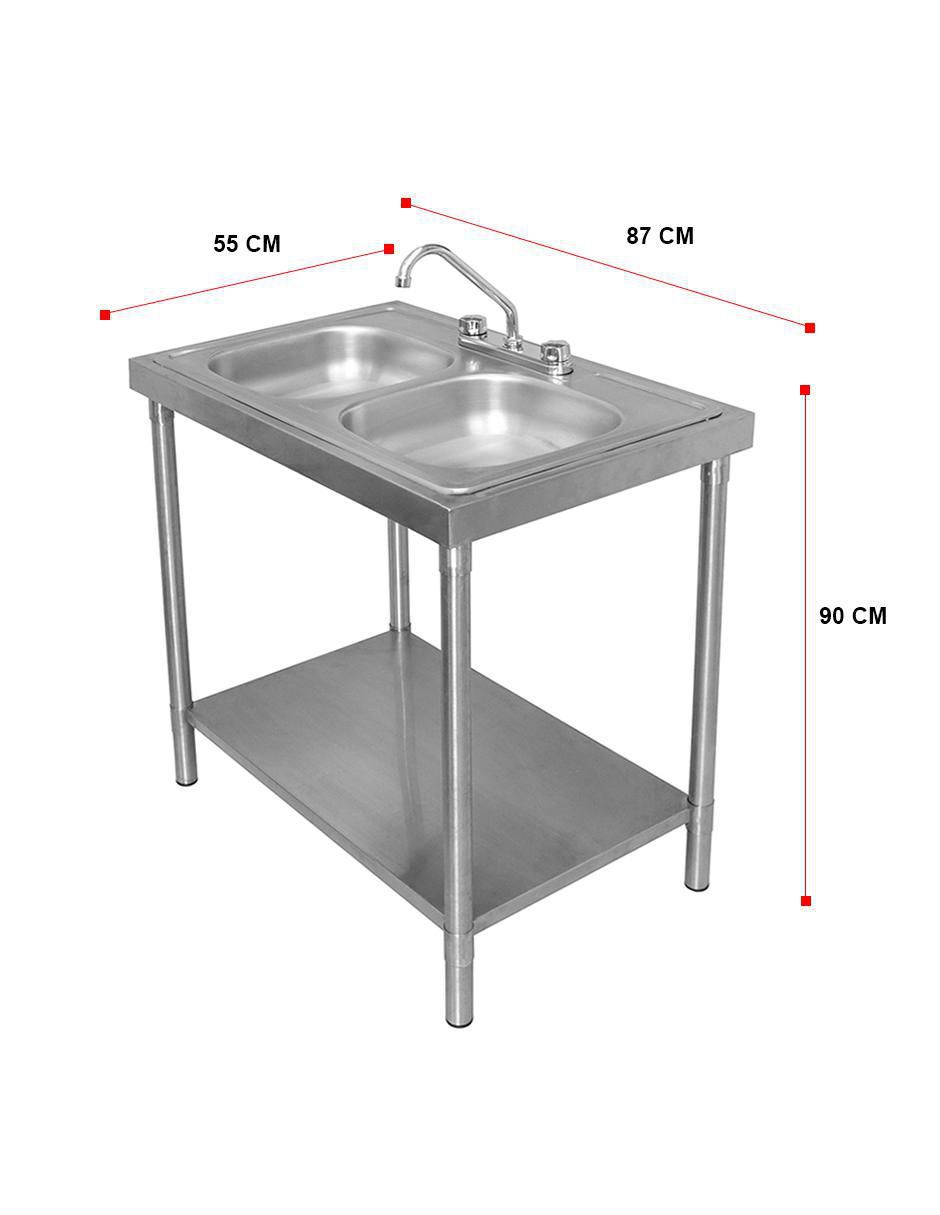 Fregadero de acero inoxidable Fregadero doble 8