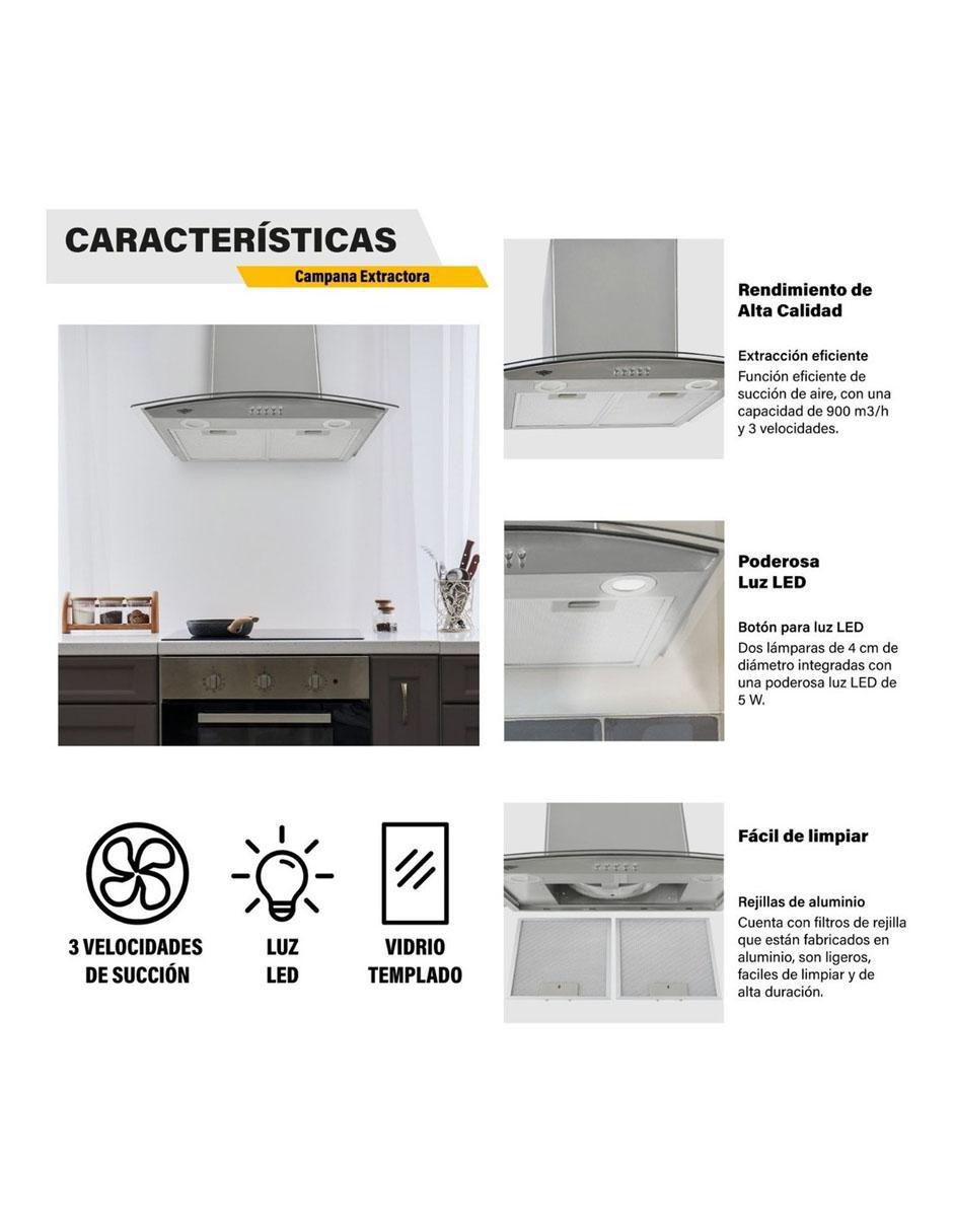 Combo campana de cocina MKZ-CAM600MGTEM4 de acero inoxidable 2