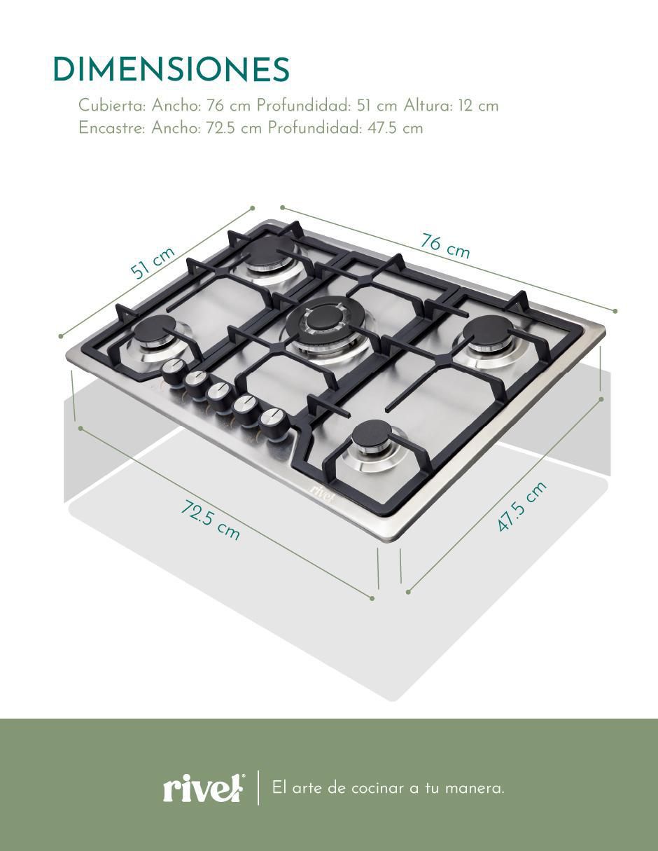 Parrilla a gas lp empotrable 7