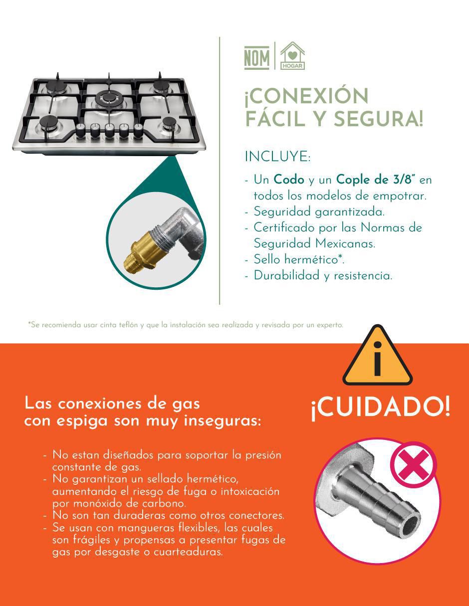 Parrilla a gas lp empotrable 4