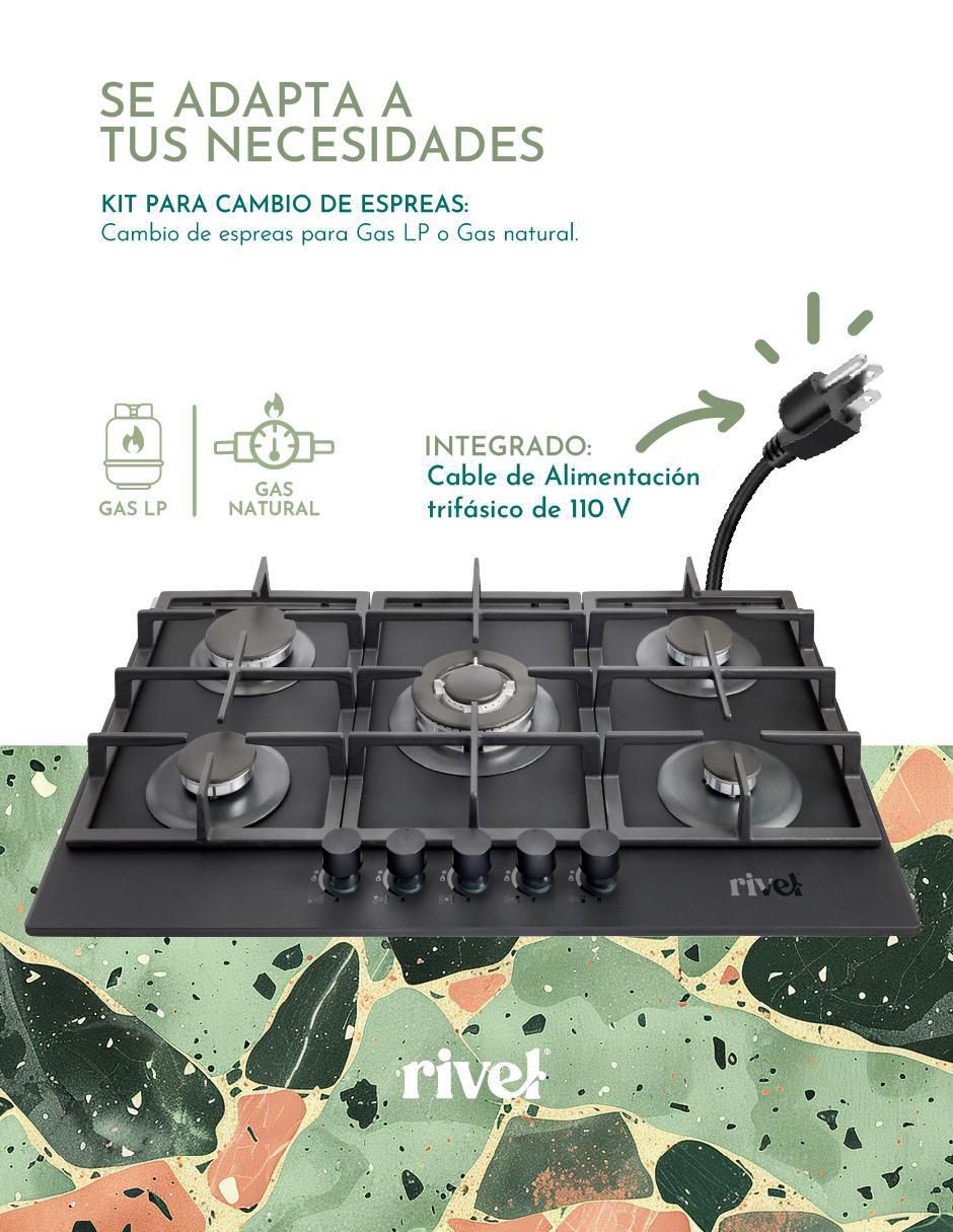 Parrilla a gas lp empotrable 3