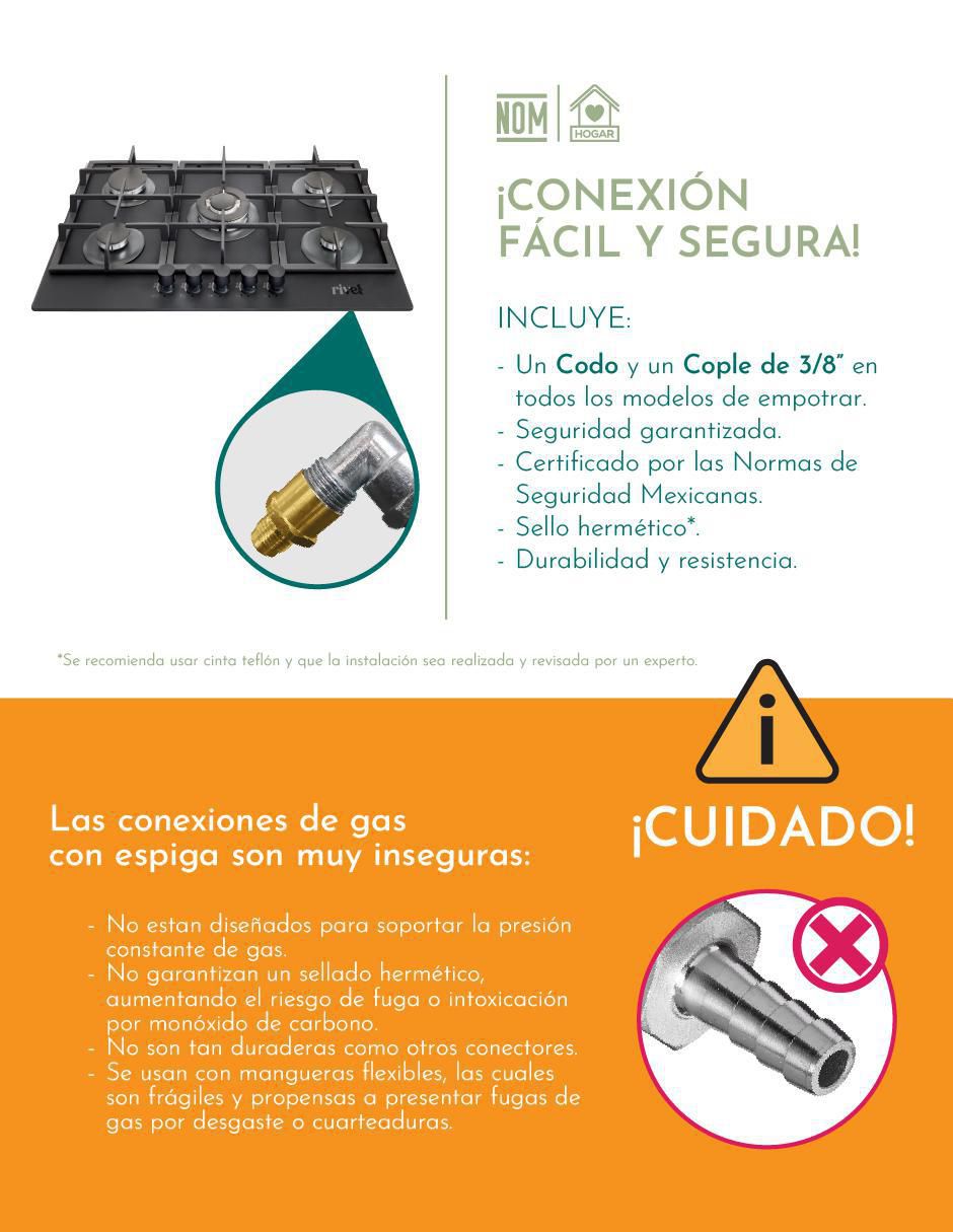 Parrilla a gas lp empotrable 4