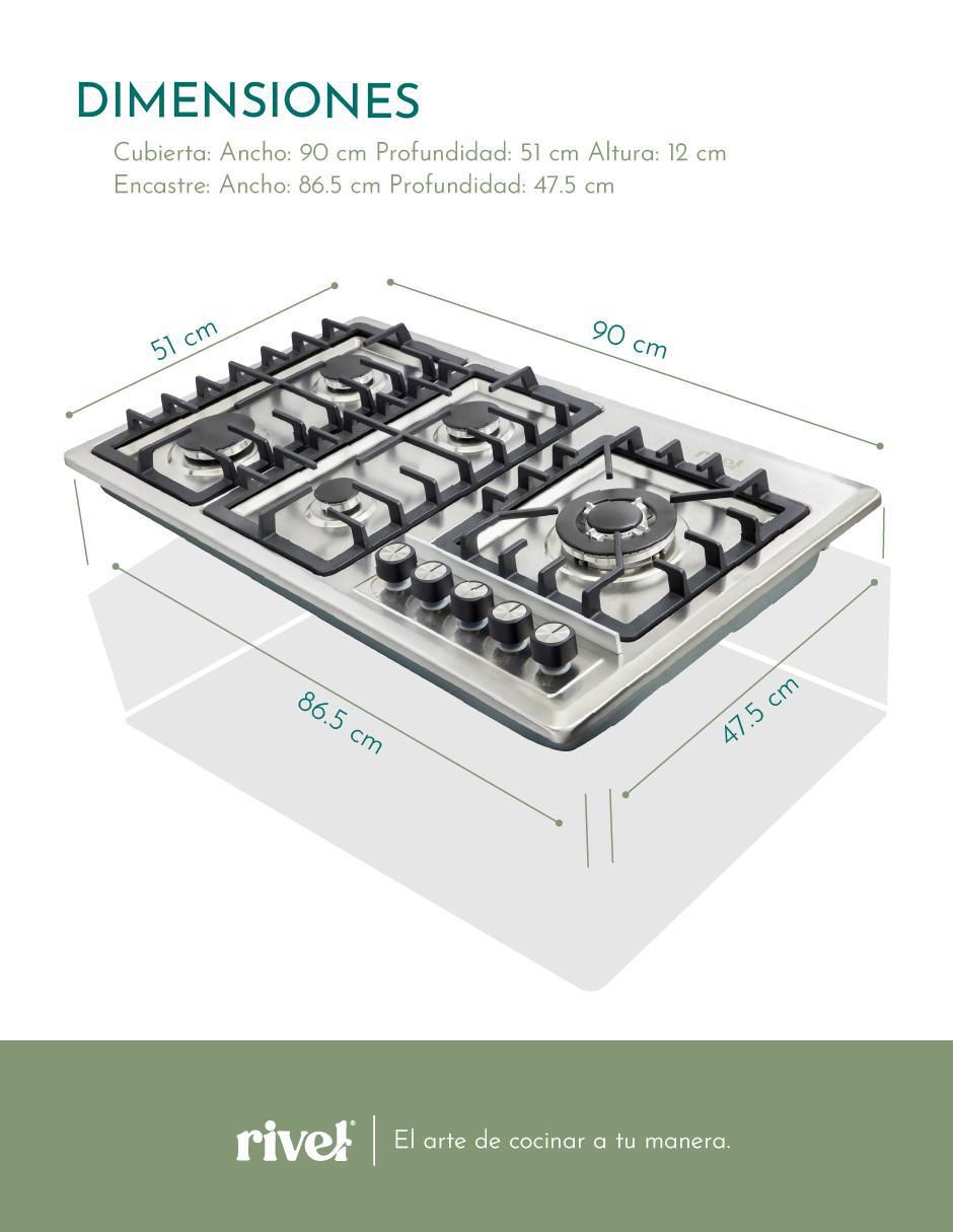 Parrilla a gas lp empotrable 7