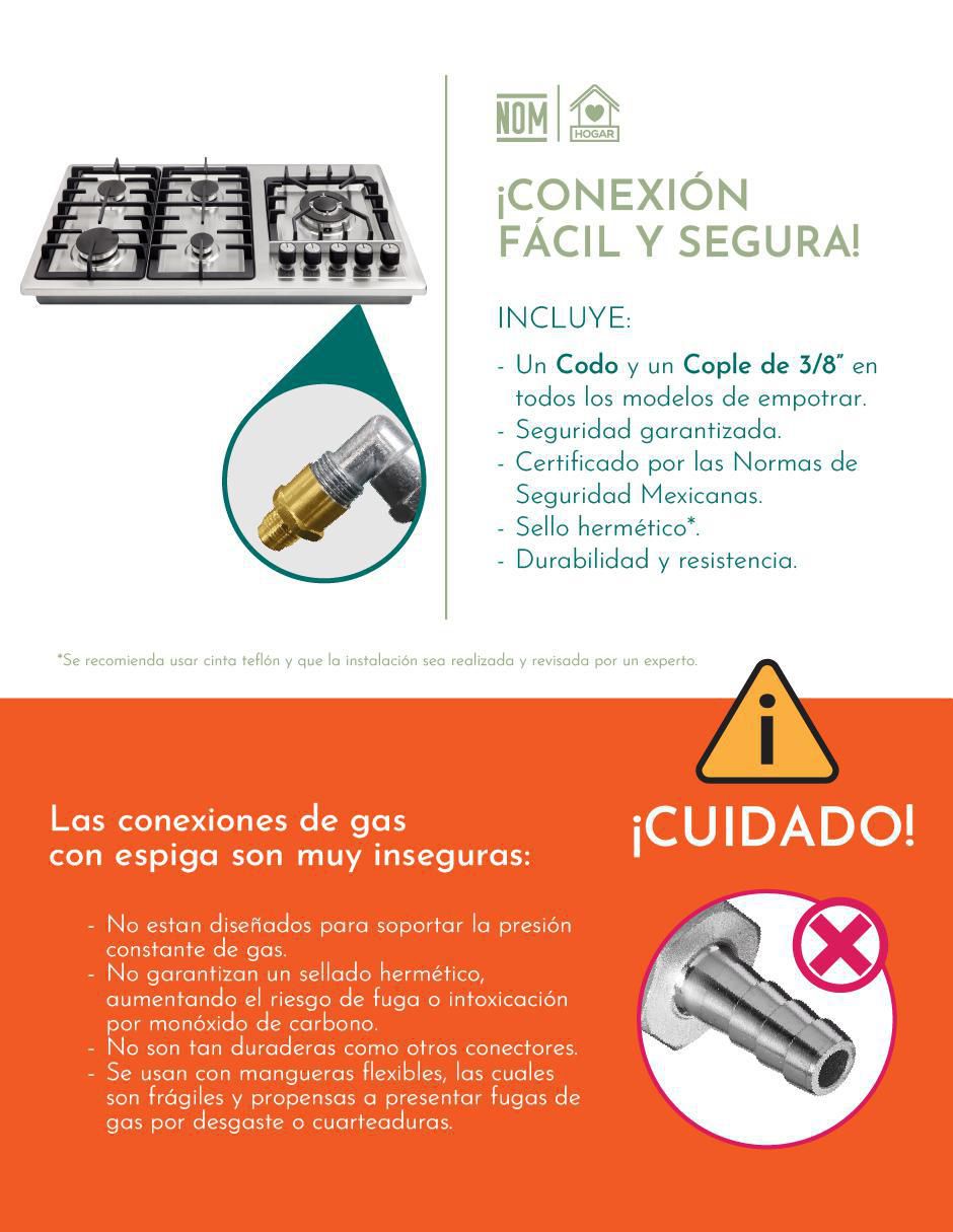 Parrilla a gas lp empotrable 4