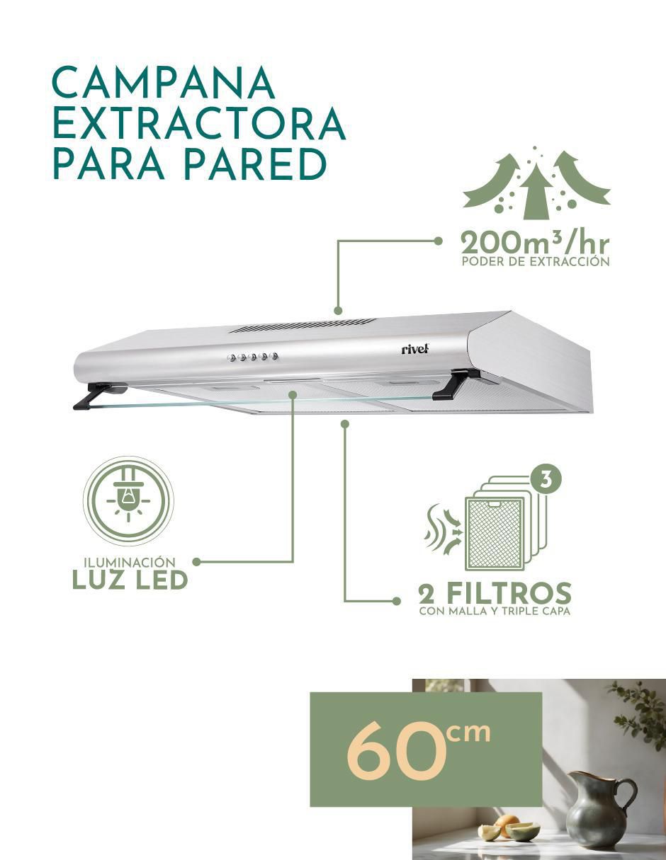 Campana de pared CAMP-IXB60 de acero inoxidable 3