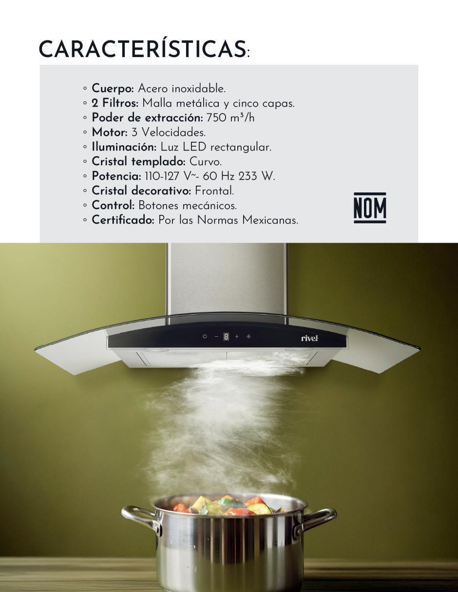 Campana de pared CAMP-XCT90 de acero inoxidable 5