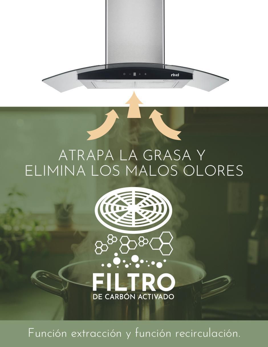 Campana de pared CAMP-XCT90 de acero inoxidable 6
