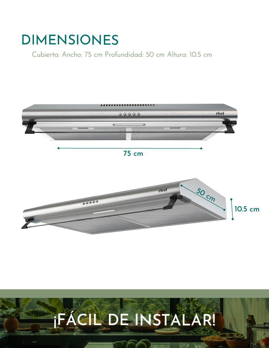 Campana de pared CAMP-IXB75 de acero inoxidable 7