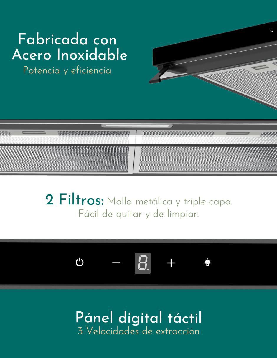 Campana de pared CAMP-NGT75 de acero inoxidable 5