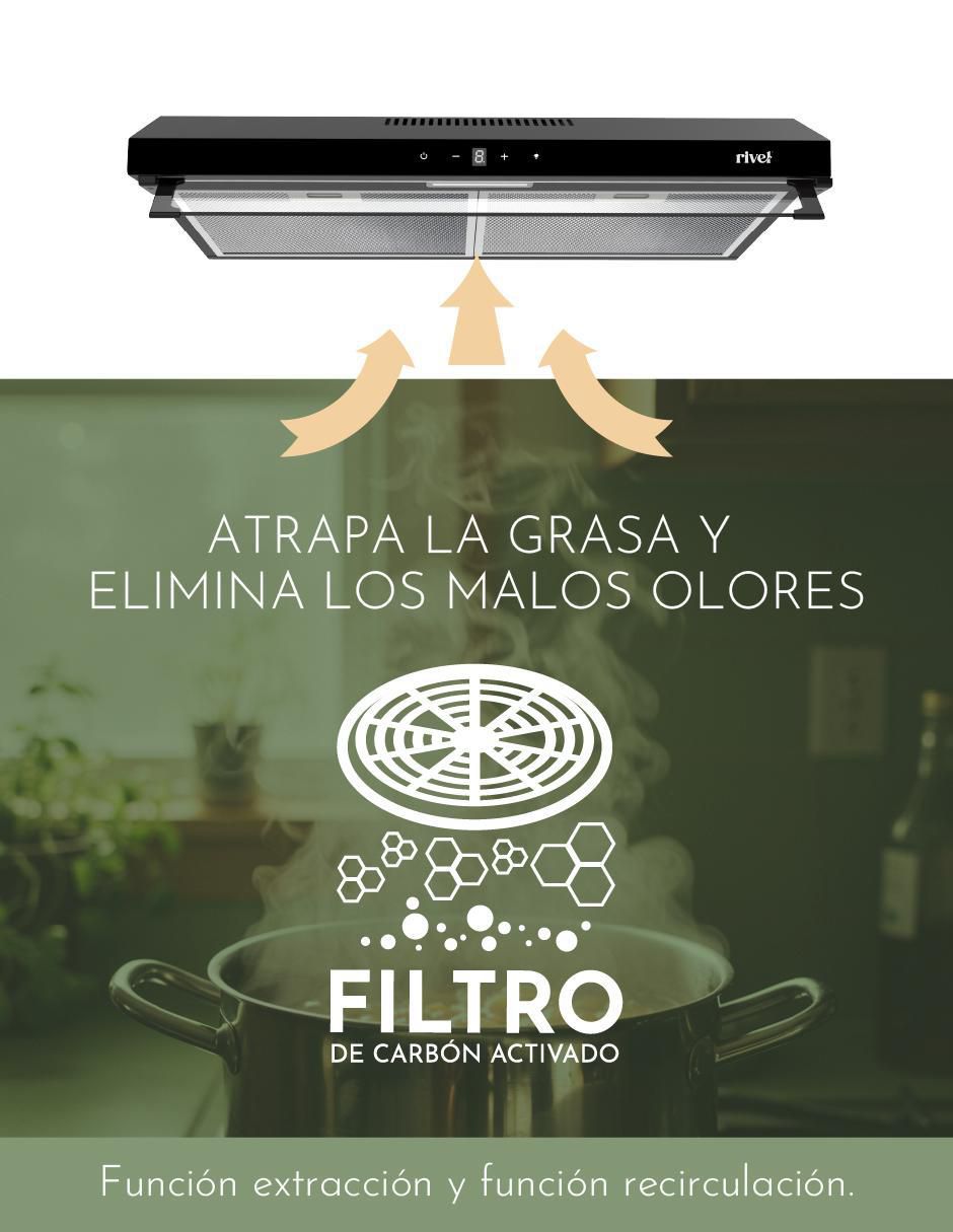 Campana de pared CAMP-NGT75 de acero inoxidable 7
