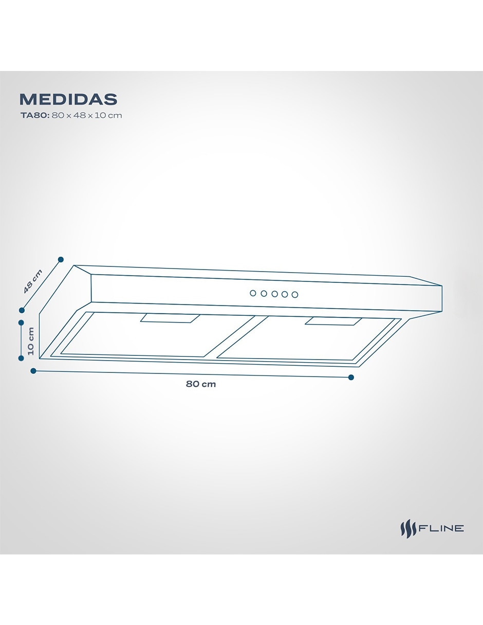 Campana plana TA80 de acero inoxidable 6