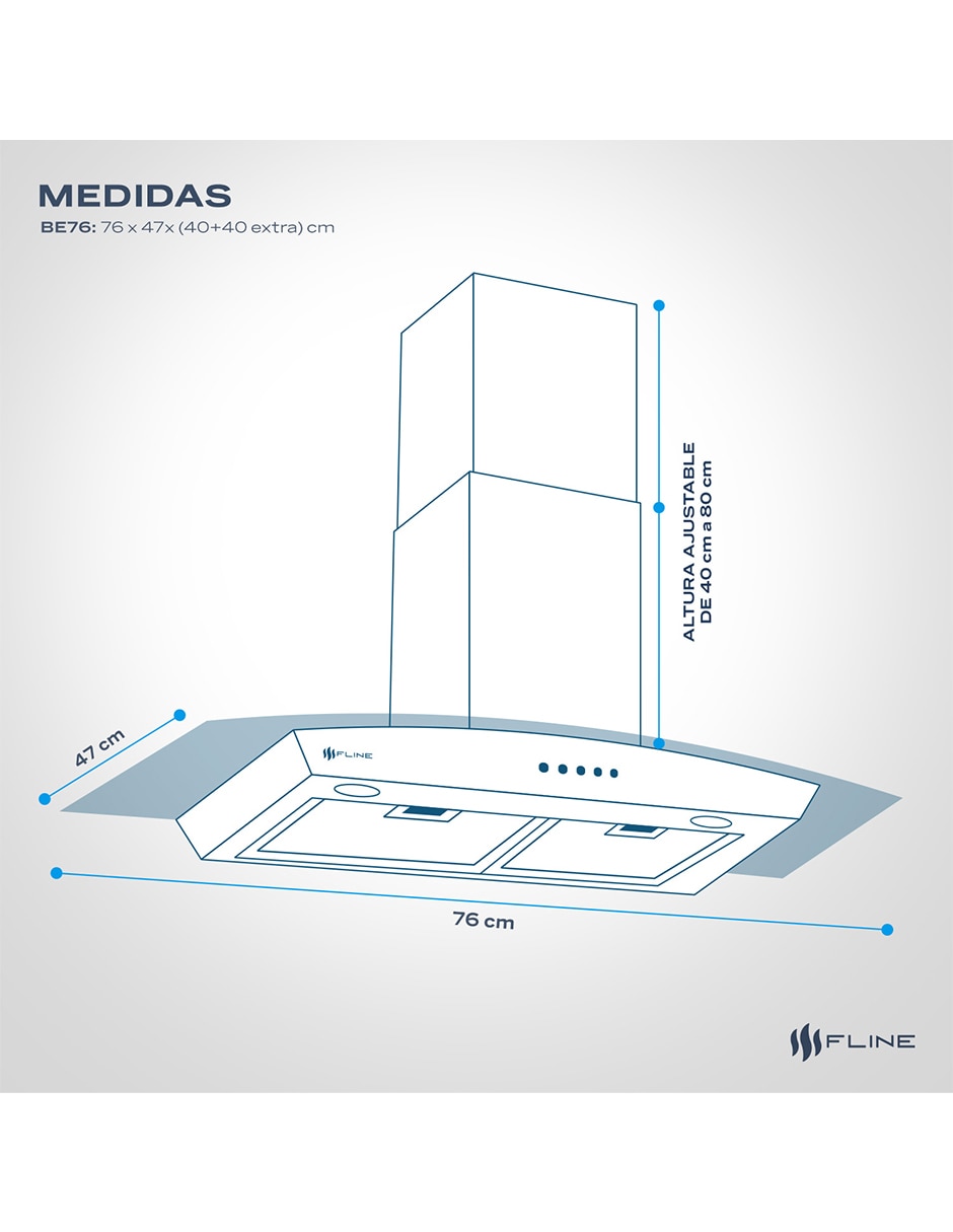 Campana de pared BE76 de acero inoxidable 6