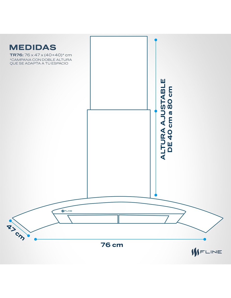 Campana de pared TR76 de acero inoxidable 6