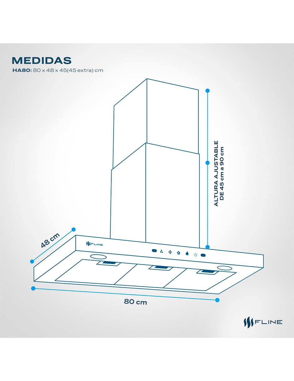 Campana de pared HA80 de acero inoxidable 6