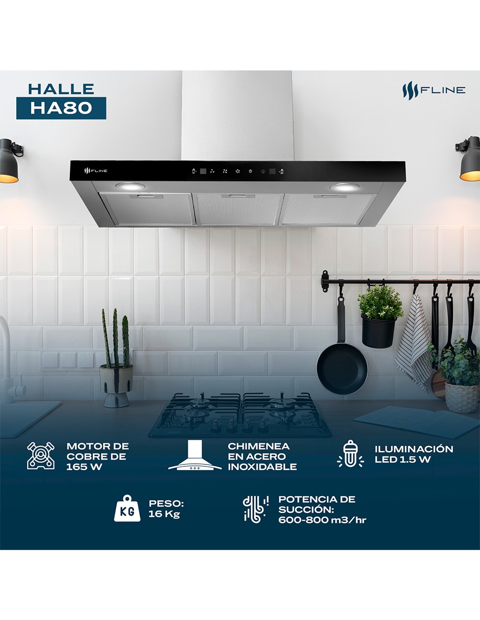 Campana de pared HA80 de acero inoxidable 4