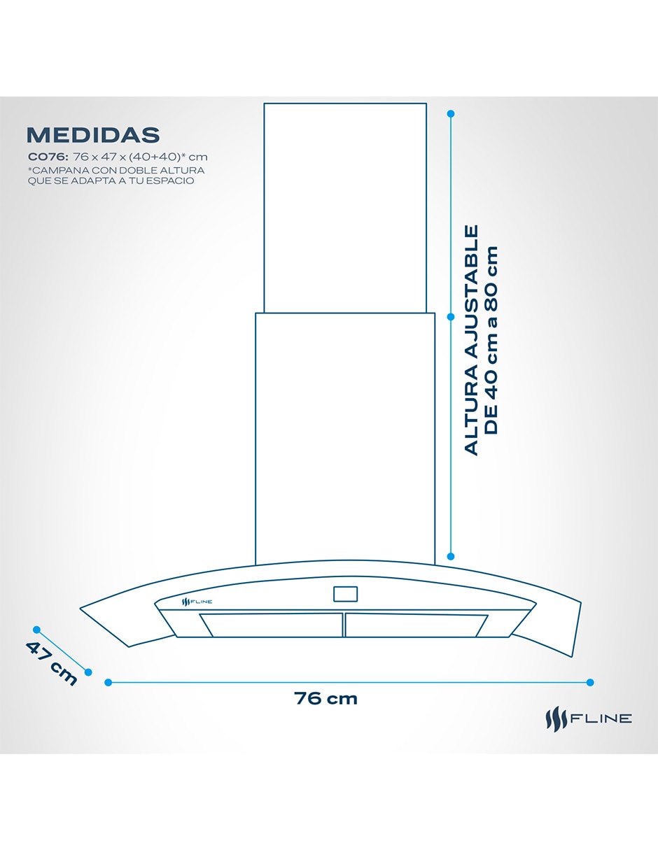 Campana de pared CO76 de vidrio 6