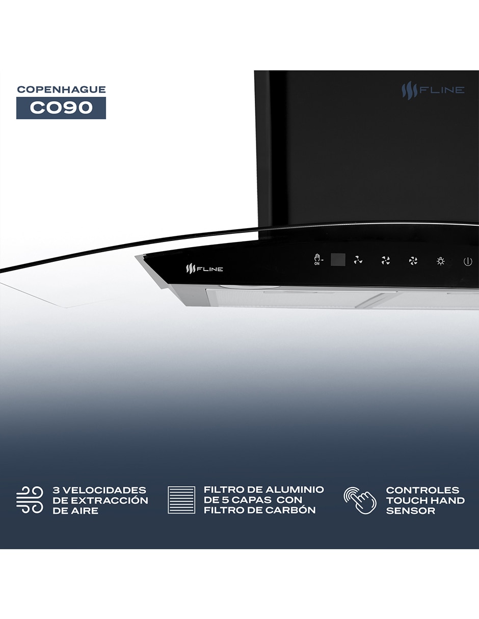 Campana de pared CO90 de vidrio 3