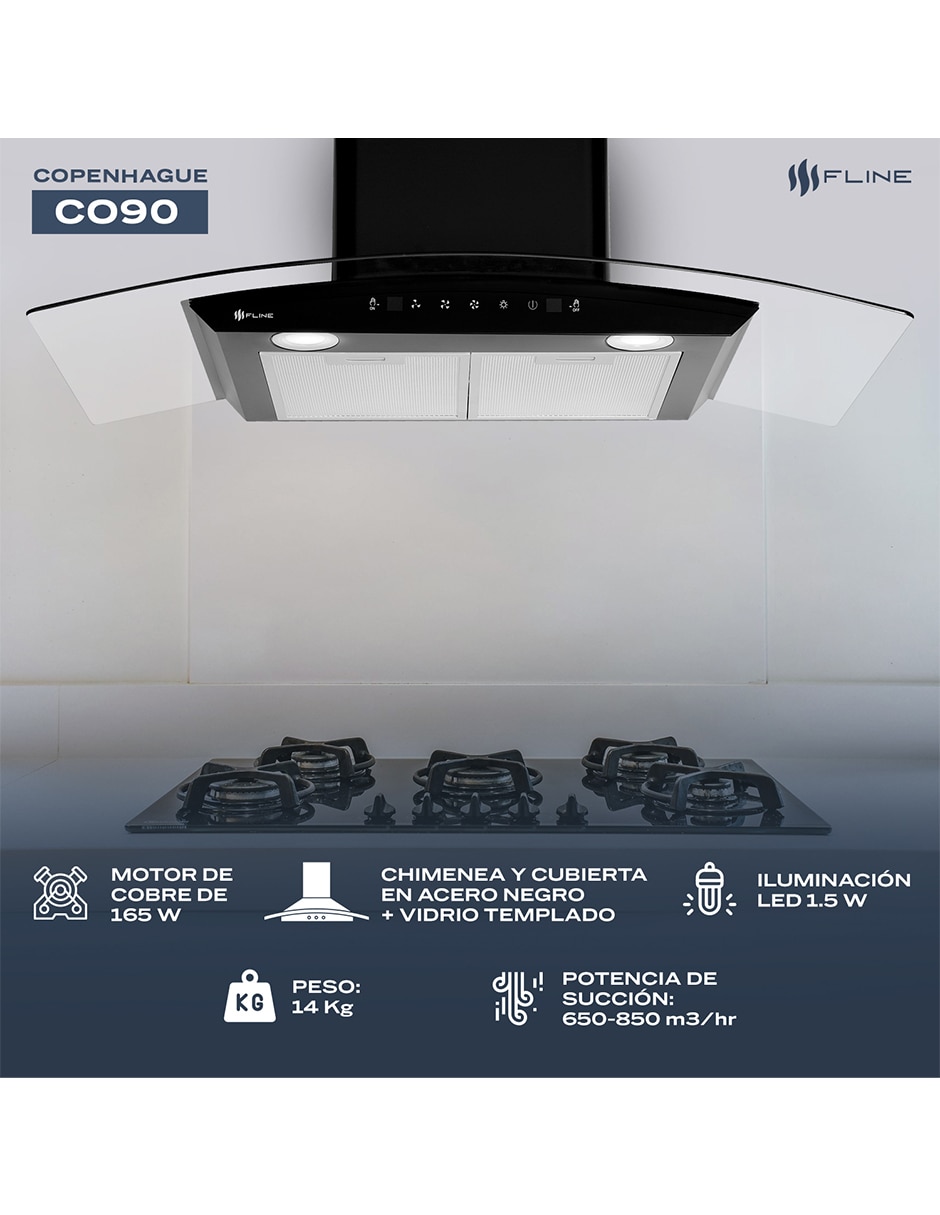 Campana de pared CO90 de vidrio 4