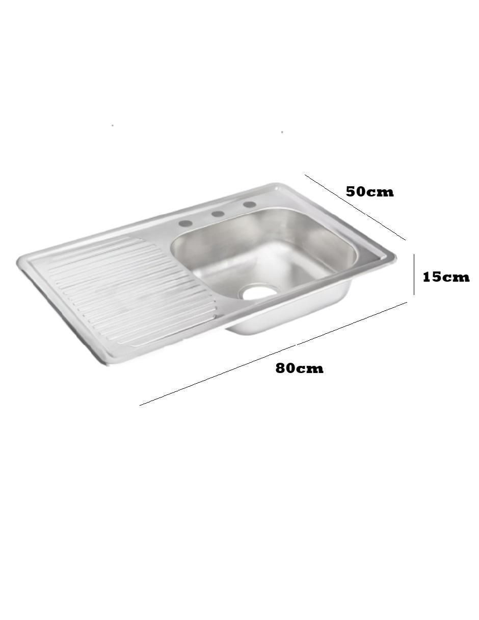 Tarja de acero inoxidable con escurridor izquierdo XTLLAR2426 5
