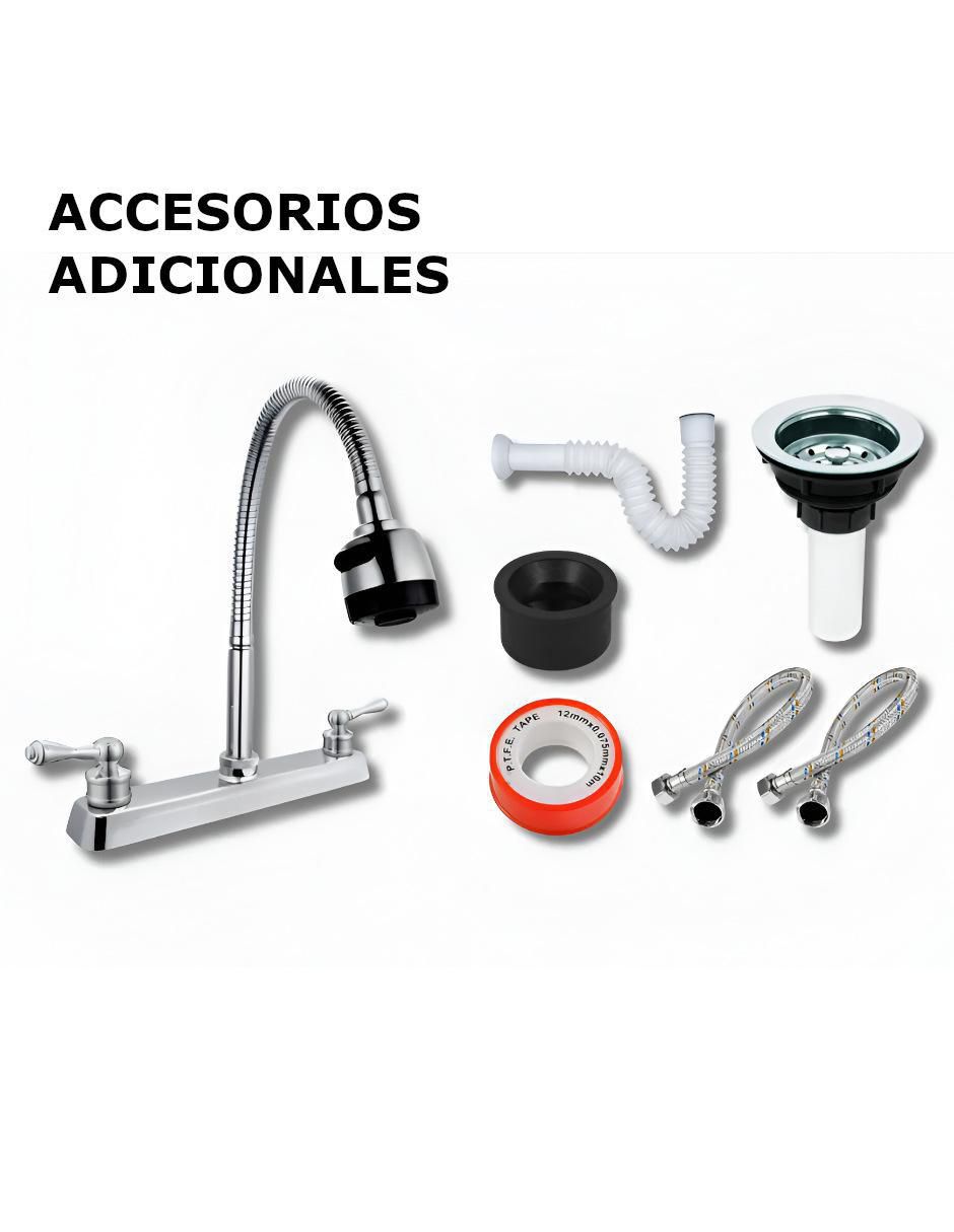 Tarja de acero inoxidable con escurridor izquierdo XTLLAR2426 3