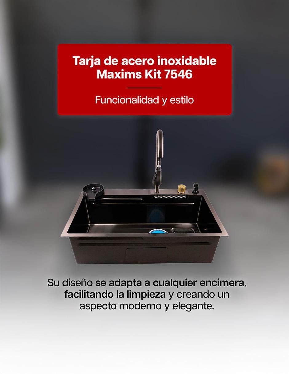 Tarja de acero inoxidable con escurridor derecho 2