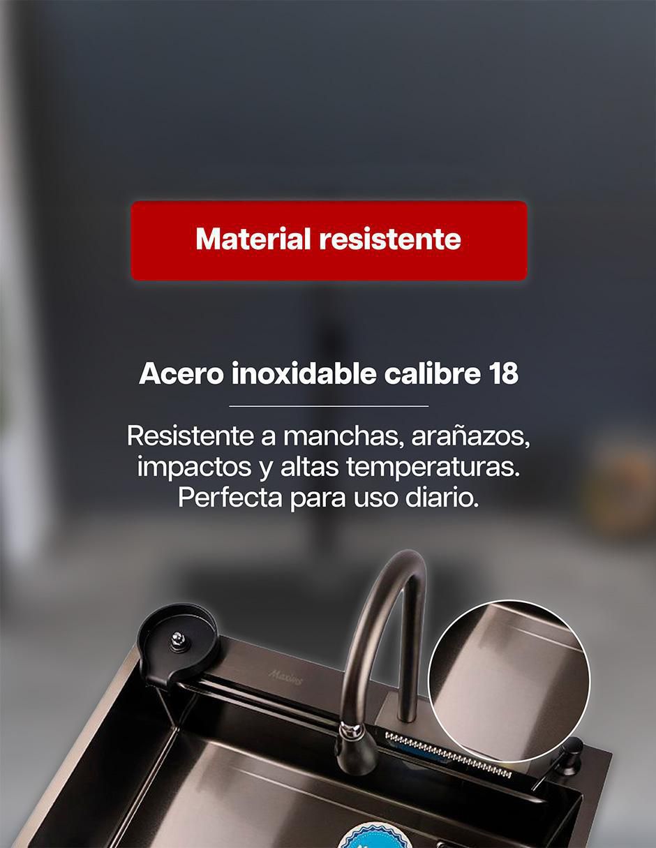 Tarja de acero inoxidable con escurridor derecho 3