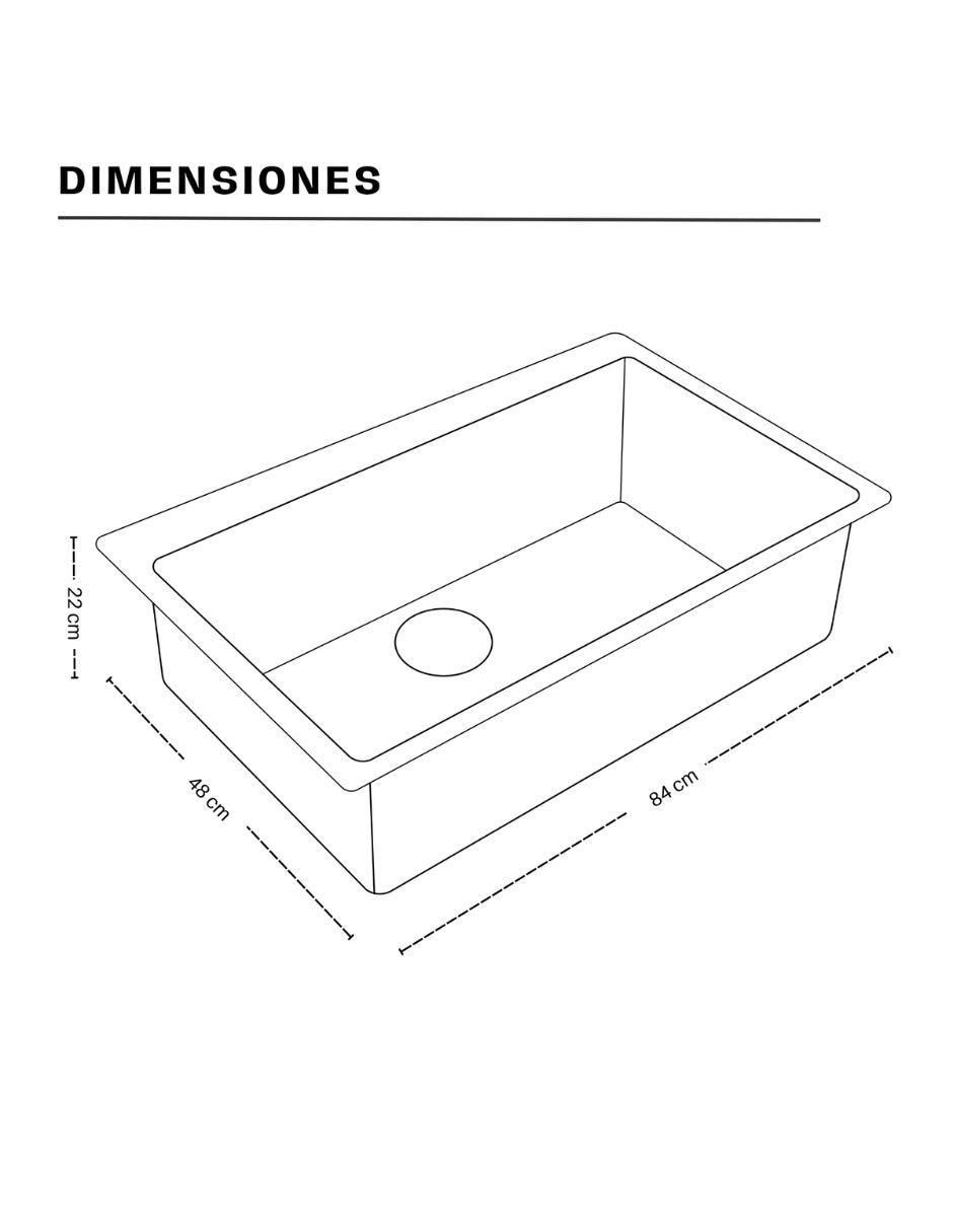 Fregadero de acero inoxidable con escurridor incluye tarja Meer Kit 5