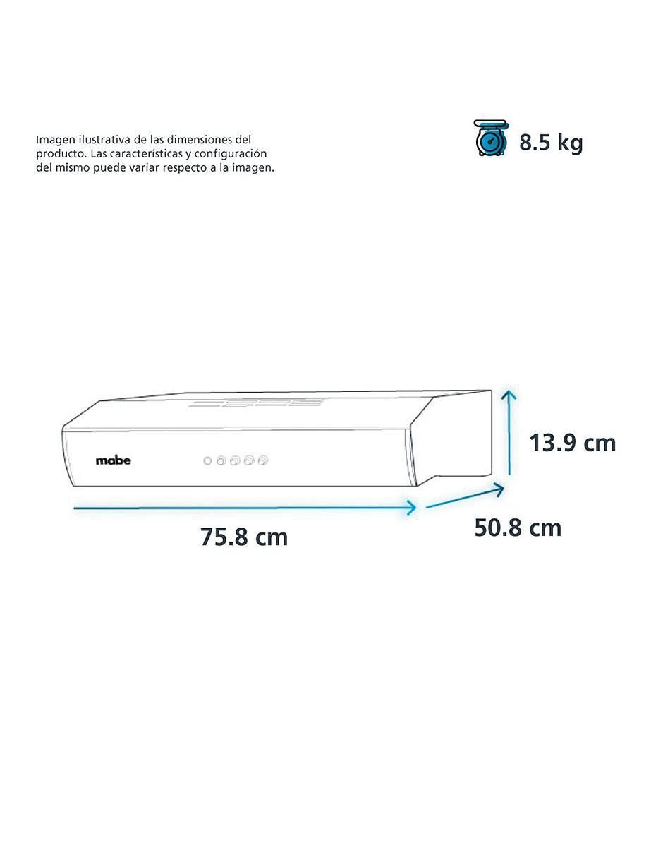 Campana plana CMPU761GX0 de acero inoxidable 6