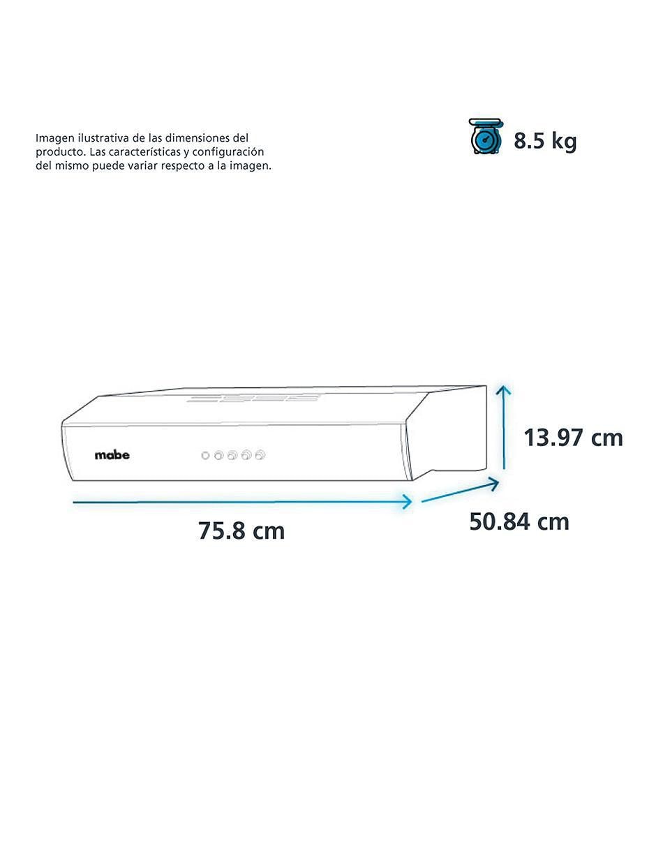 Campana plana CMPUV761SSX0 de acero inoxidable 6