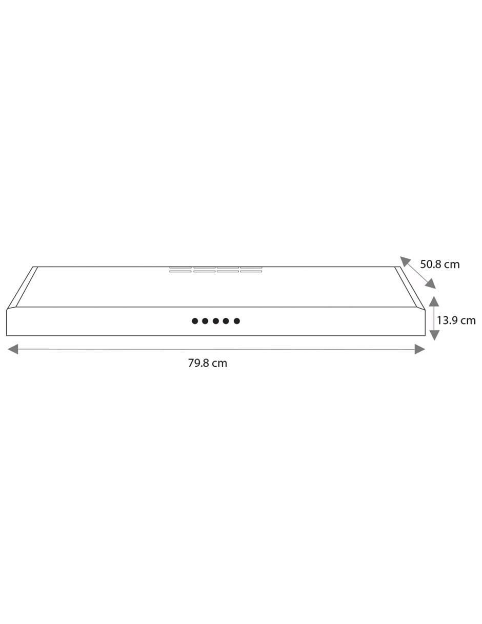 Campana plana CMPUV801SSX de acero inoxidable 5