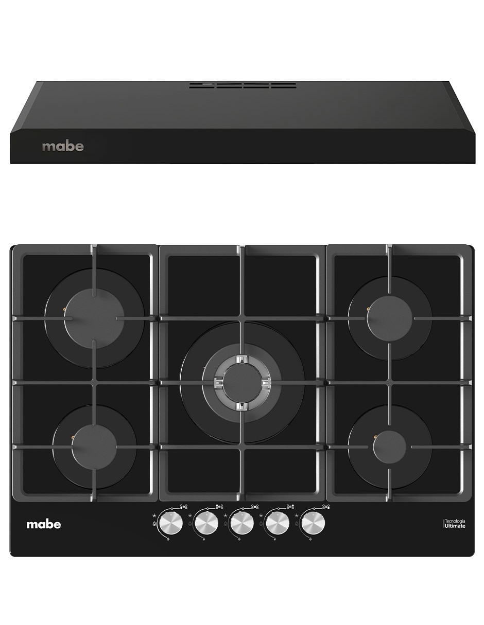 Combo parrilla a Gas LP empotrable + Campana