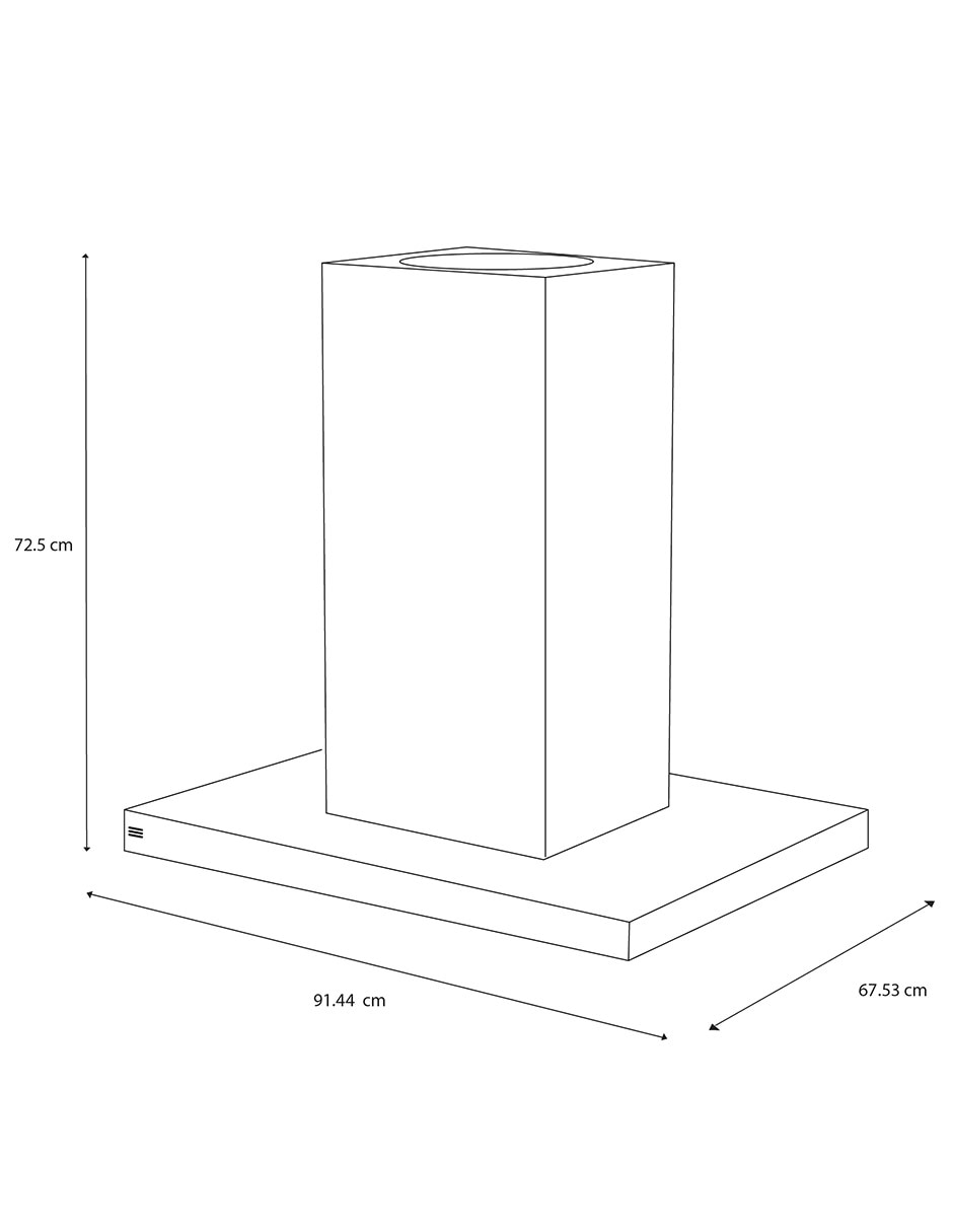 Campana de pared PVW1036SWSS de acero inoxidable 10