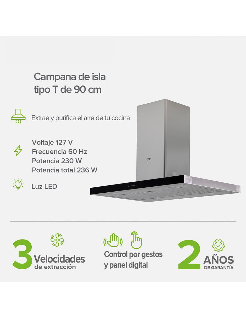 Campana de isla cei90 de acero inoxidable 2