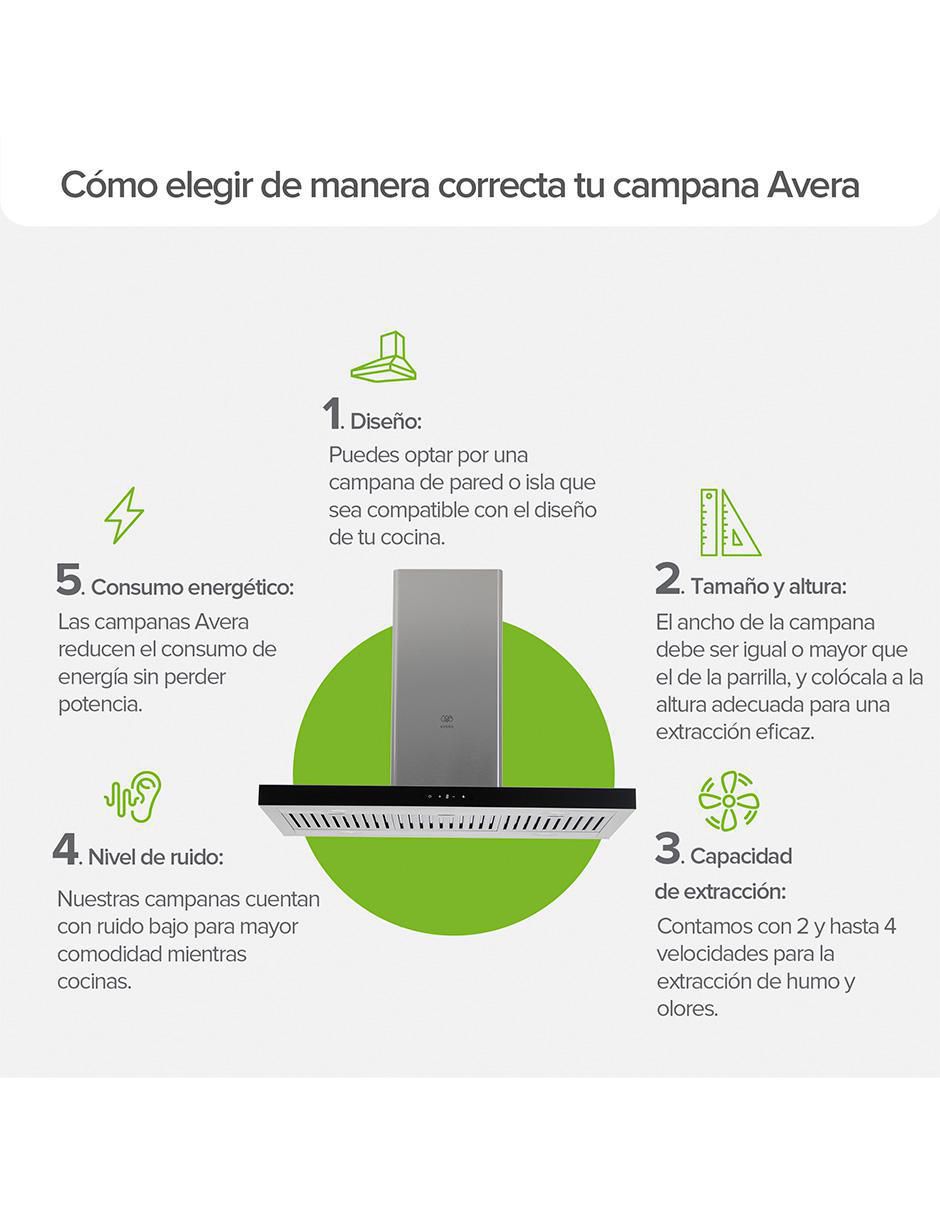 Campana de isla cei90 de acero inoxidable 5