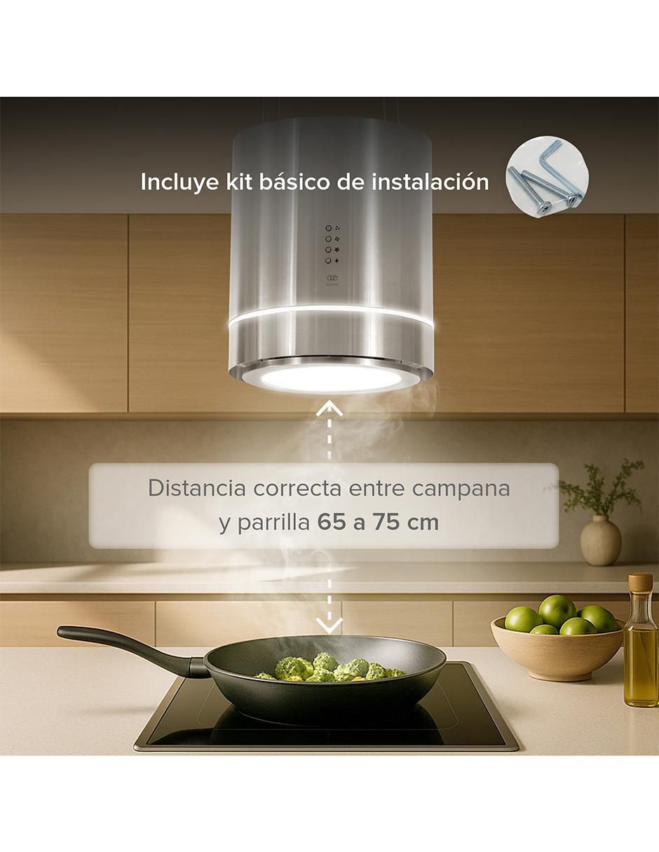 Campana de isla cis38c de acero inoxidable 4