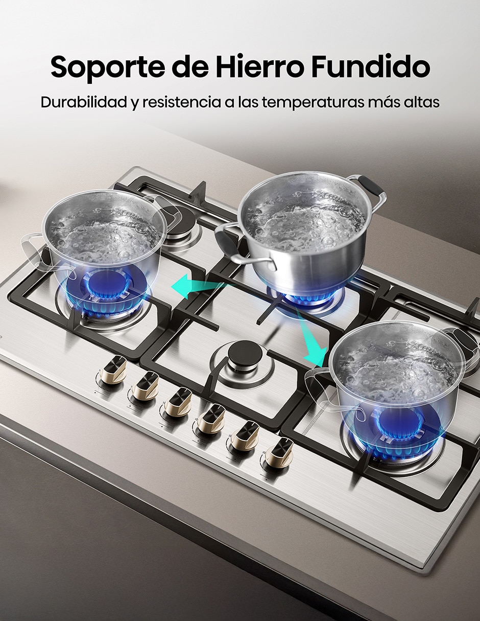 Parrilla a gas lp empotrable 8
