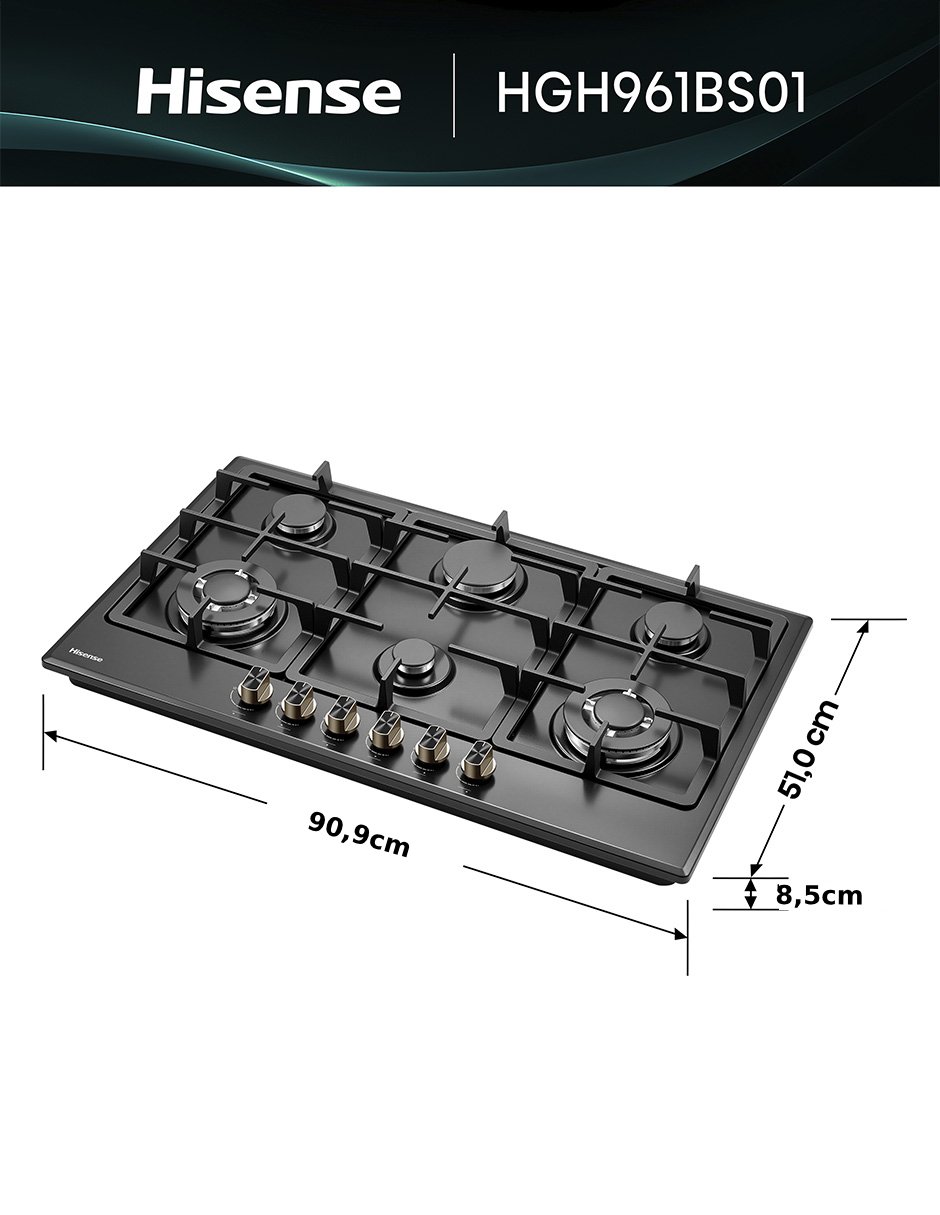 Parrilla a gas lp empotrable 16