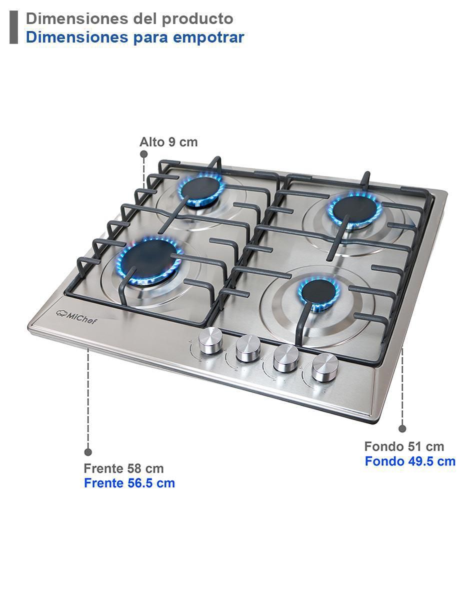 Parrilla a gas lp empotrable 2