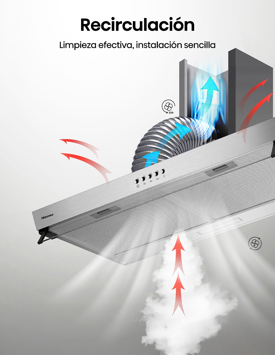 Campana de pared HUH701SS de acero 10