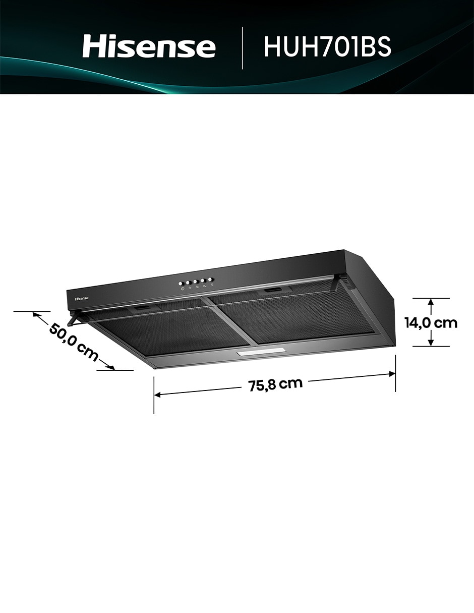 Campana de pared HUH701BS de aluminio 11